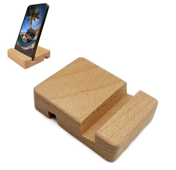 Подставка для телефона Conversation, натуральное дерево (бамбук), 8х6х2см.